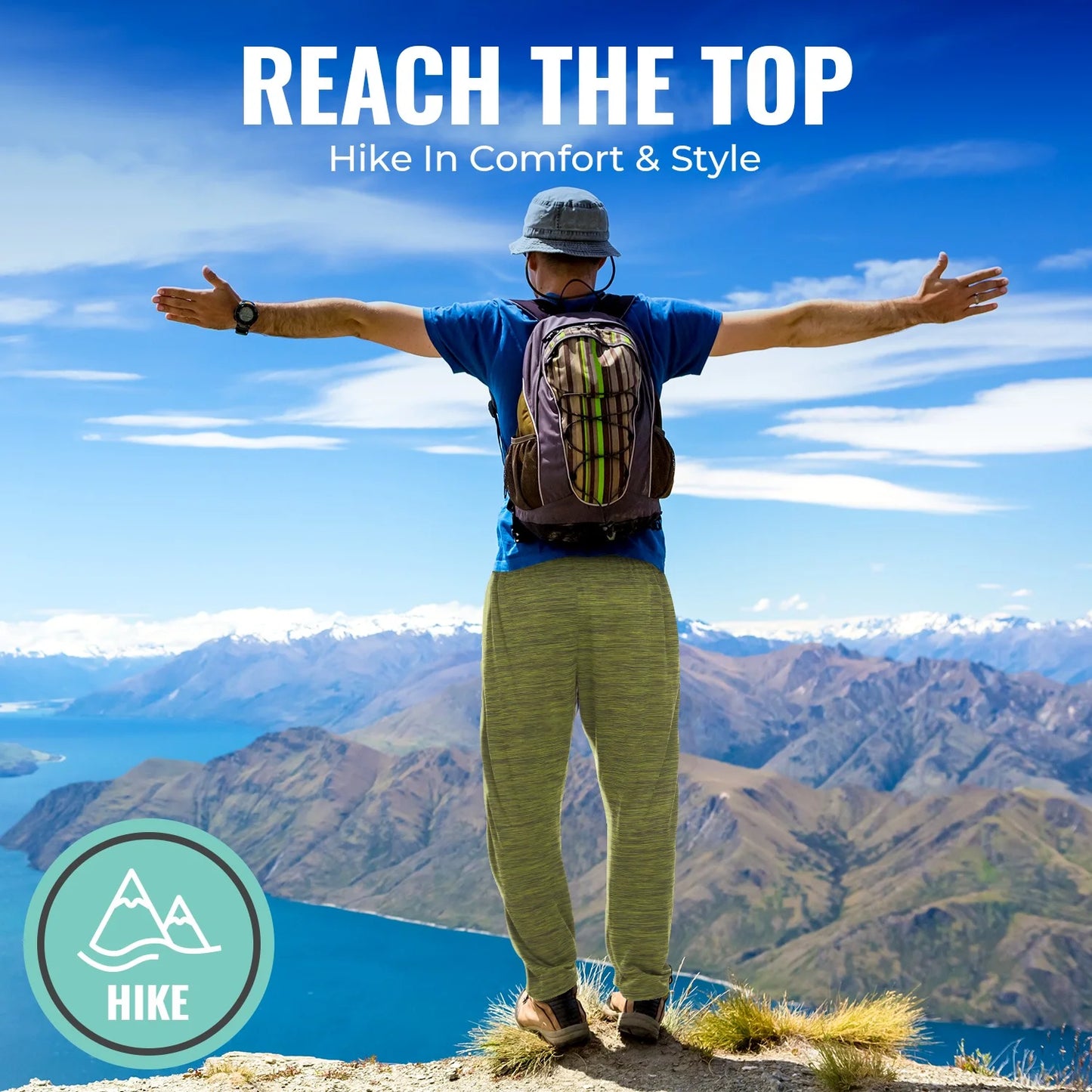 Dri-Fit Pant 3 Pack-Moisture Wicking, High Performance, Comfy Spandex-Poly Blend (Up to Size 3XL)