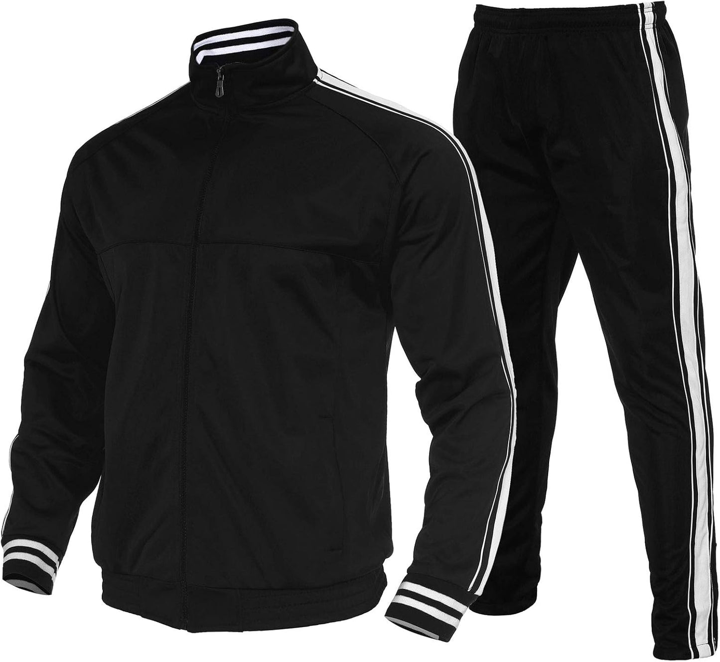 Mens Sweatsuits 2 Piece Casual Athletic Long Sleeve Tracksuit Set Jogging Suit for Running,Exercise,Traning
