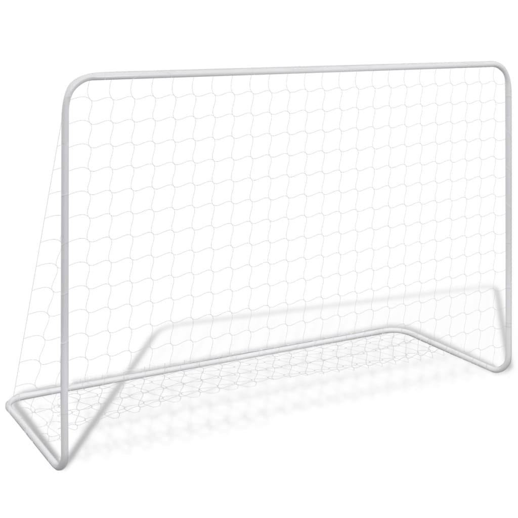 NNEVL Football Goals 2 pcs with Nets 182x61x122 cm Steel White