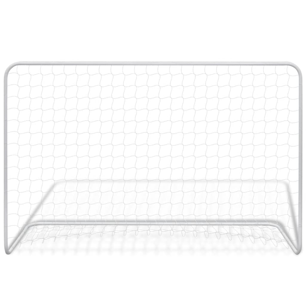 NNEVL Football Goals 2 pcs with Nets 182x61x122 cm Steel White