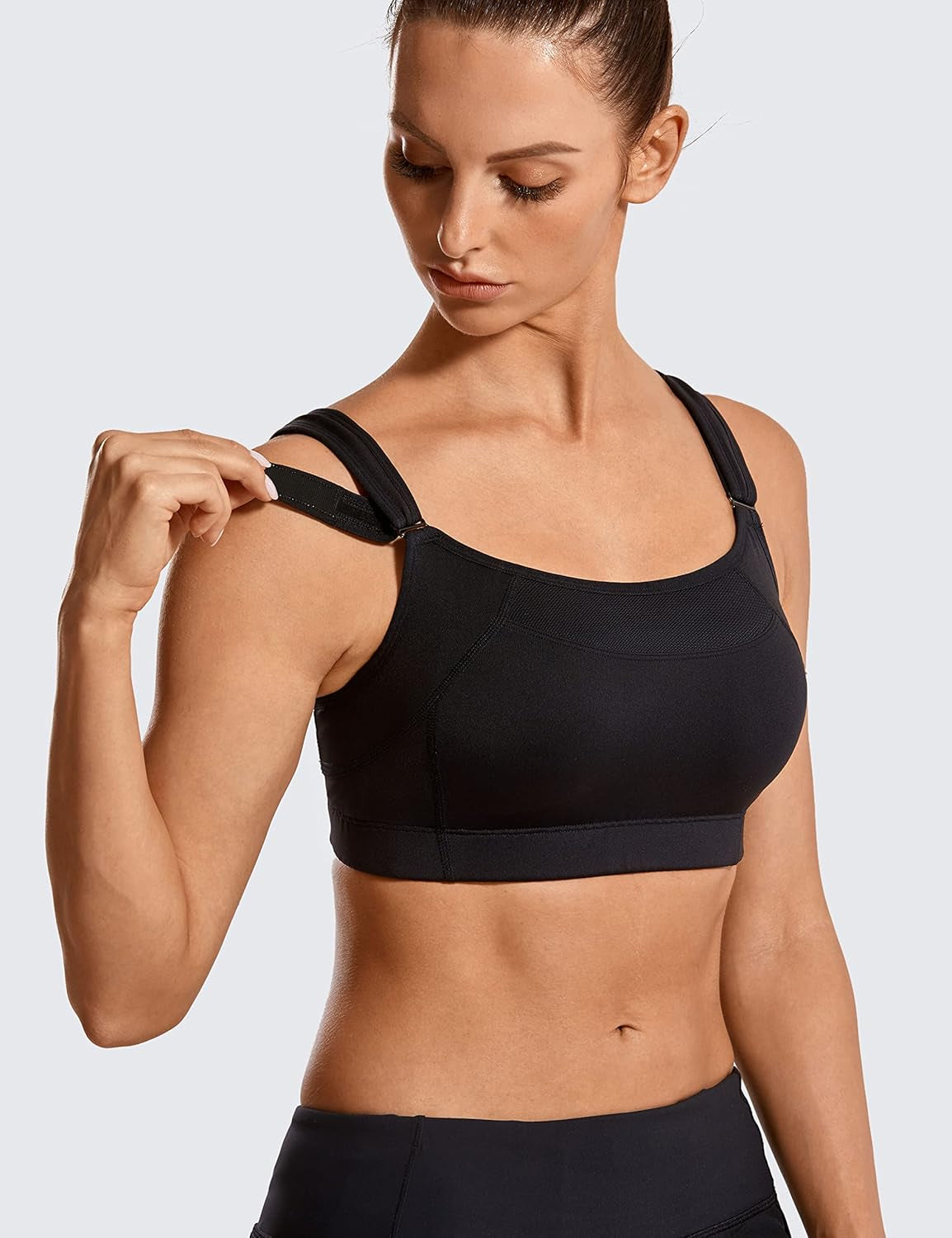 Front Adjustable Sports Bras for Women High Impact Wirefree Comfort No Bounce Support Workout Running Bra