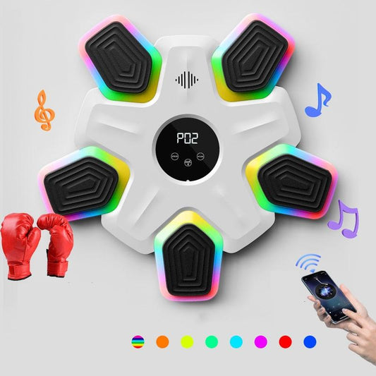NNEDSZ Bluetooth Music Boxing Machine - 4 Modes 9 Speeds Colourful Lights - Only Machine Black
