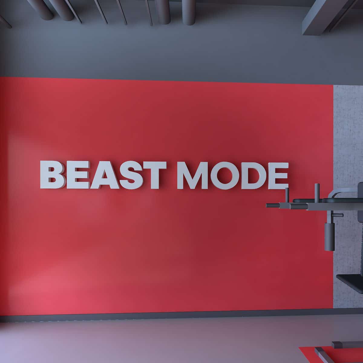 Beast Mode Interior Gym Decoration