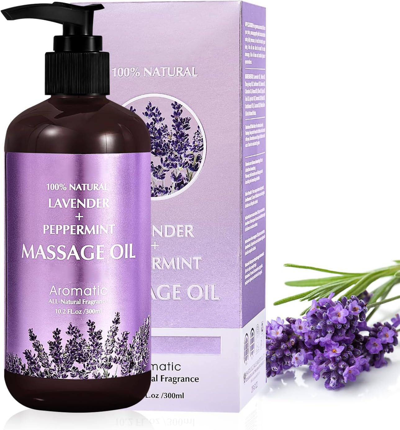 Lavender Massage Oil for Calming, Soothing and Relaxing Muscles Massage Oil for Massage Ideal Body Oil for Skin Moisturizing for Men and Women